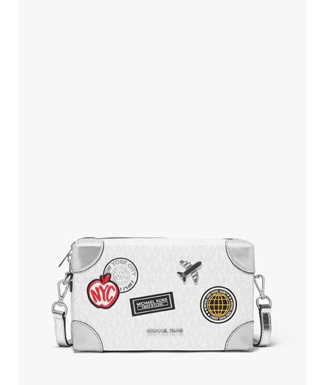 MICHAEL KORS Белая сумка через плечо из искусственной кожи, фото 9