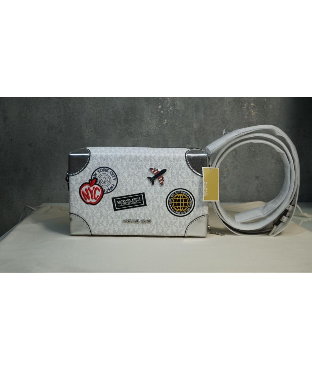 MICHAEL KORS Белая сумка через плечо из искусственной кожи, фото 2