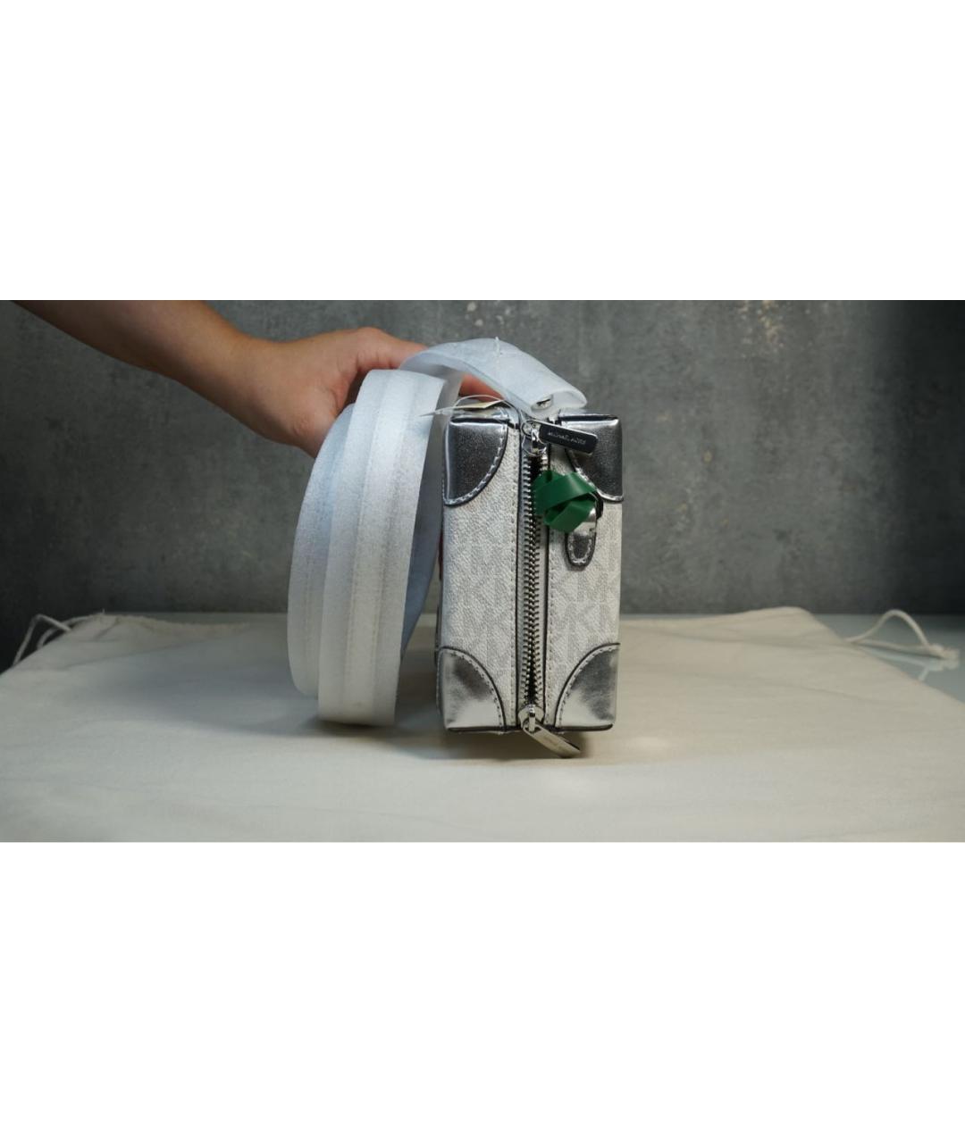 MICHAEL KORS Белая сумка через плечо из искусственной кожи, фото 3