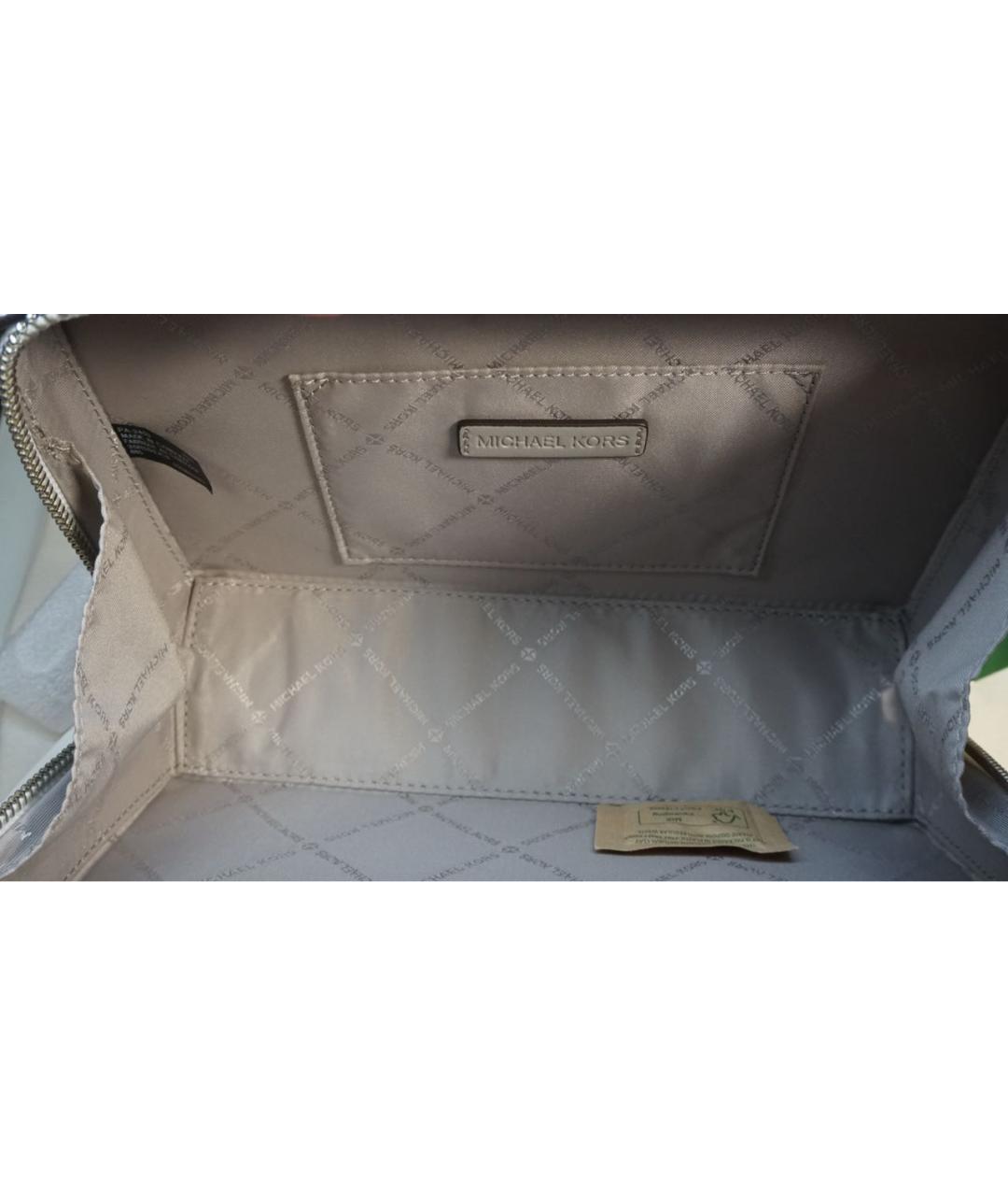 MICHAEL KORS Белая сумка через плечо из искусственной кожи, фото 7