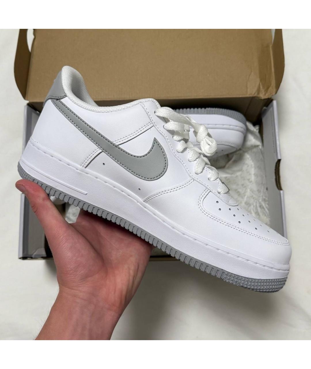 NIKE Белые кожаные низкие кроссовки / кеды, фото 3