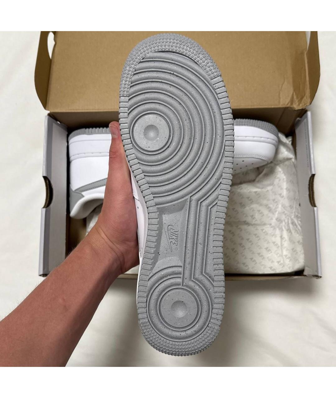 NIKE Белые кожаные низкие кроссовки / кеды, фото 8