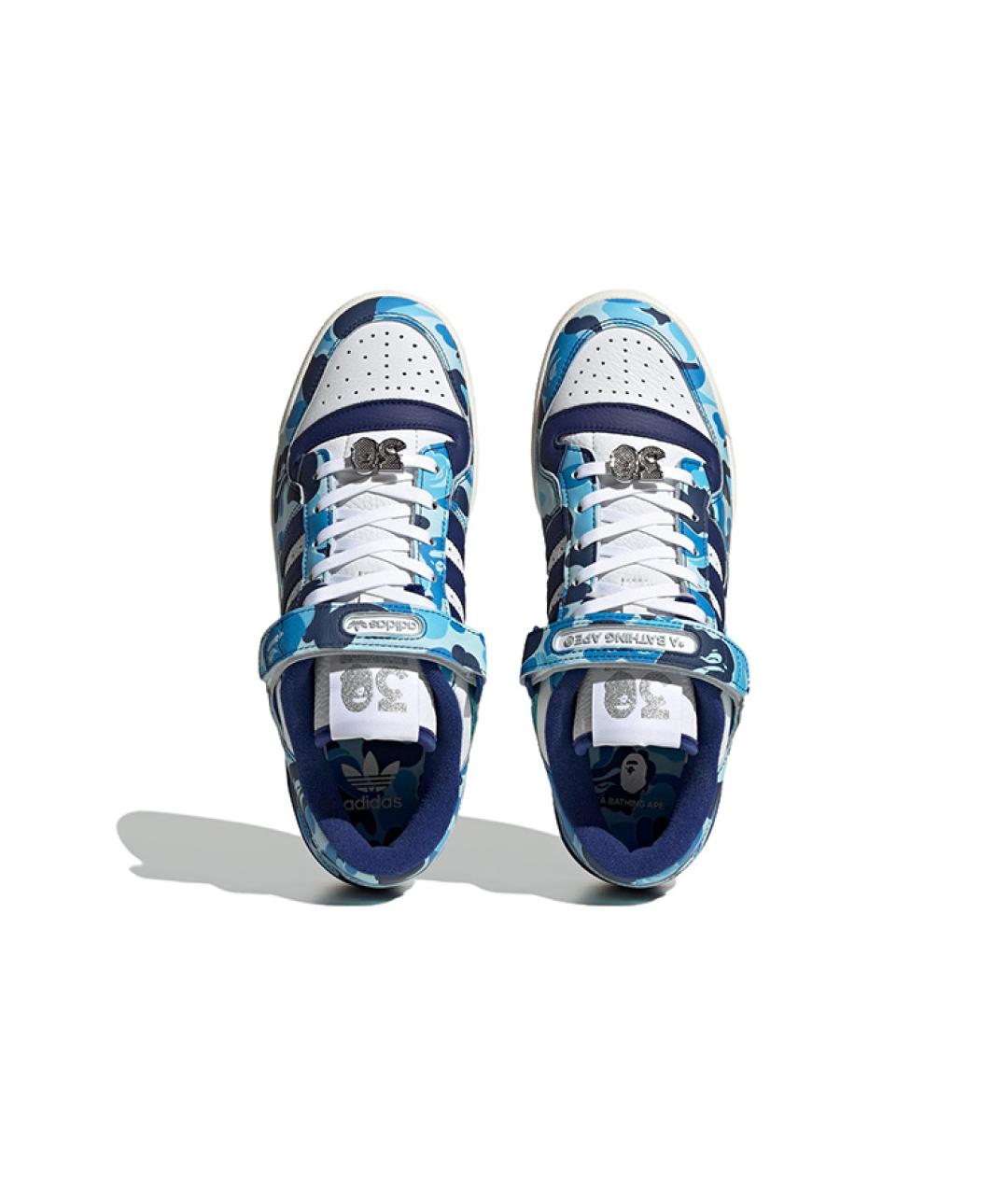 ADIDAS Синие кожаные кроссовки, фото 5