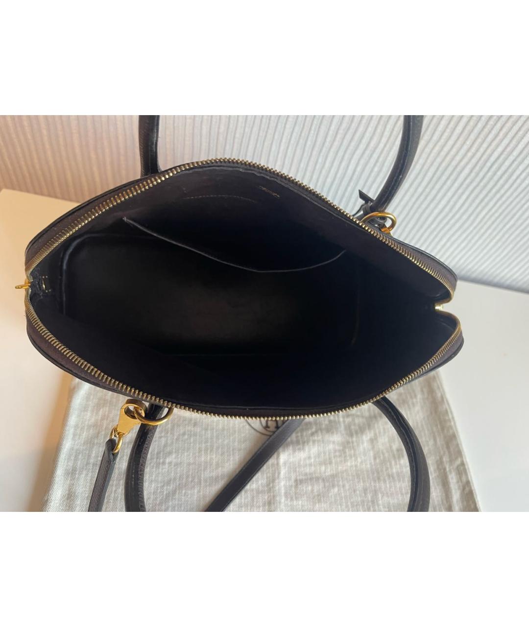 HERMES Коричневая кожаная сумка с короткими ручками, фото 7