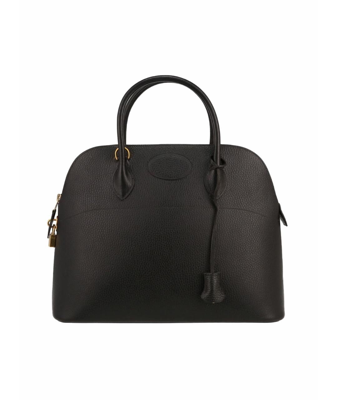 HERMES Коричневая кожаная сумка с короткими ручками, фото 1