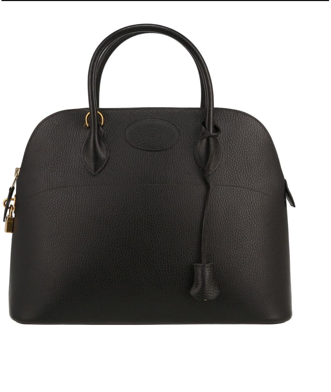 HERMES Коричневая кожаная сумка с короткими ручками, фото 8