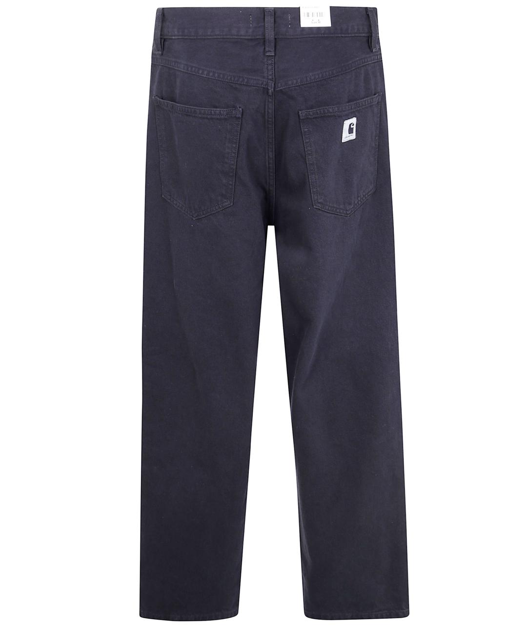 CARHARTT WIP Синие хлопковые прямые брюки, фото 2