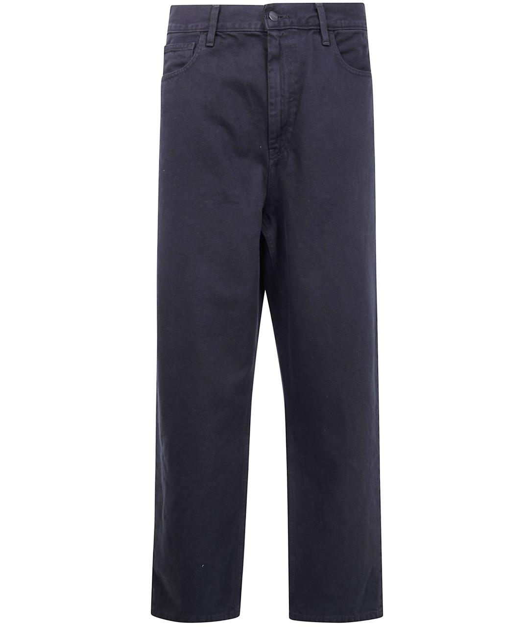 CARHARTT WIP Синие хлопковые прямые брюки, фото 1