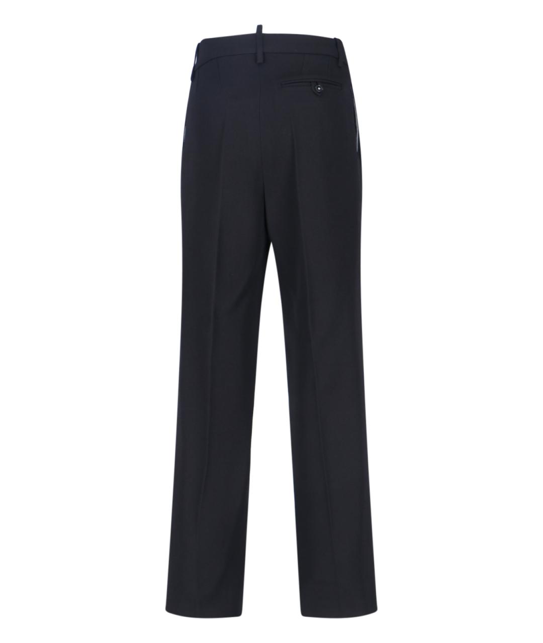 VICTORIA BECKHAM Черные шерстяные прямые брюки, фото 2