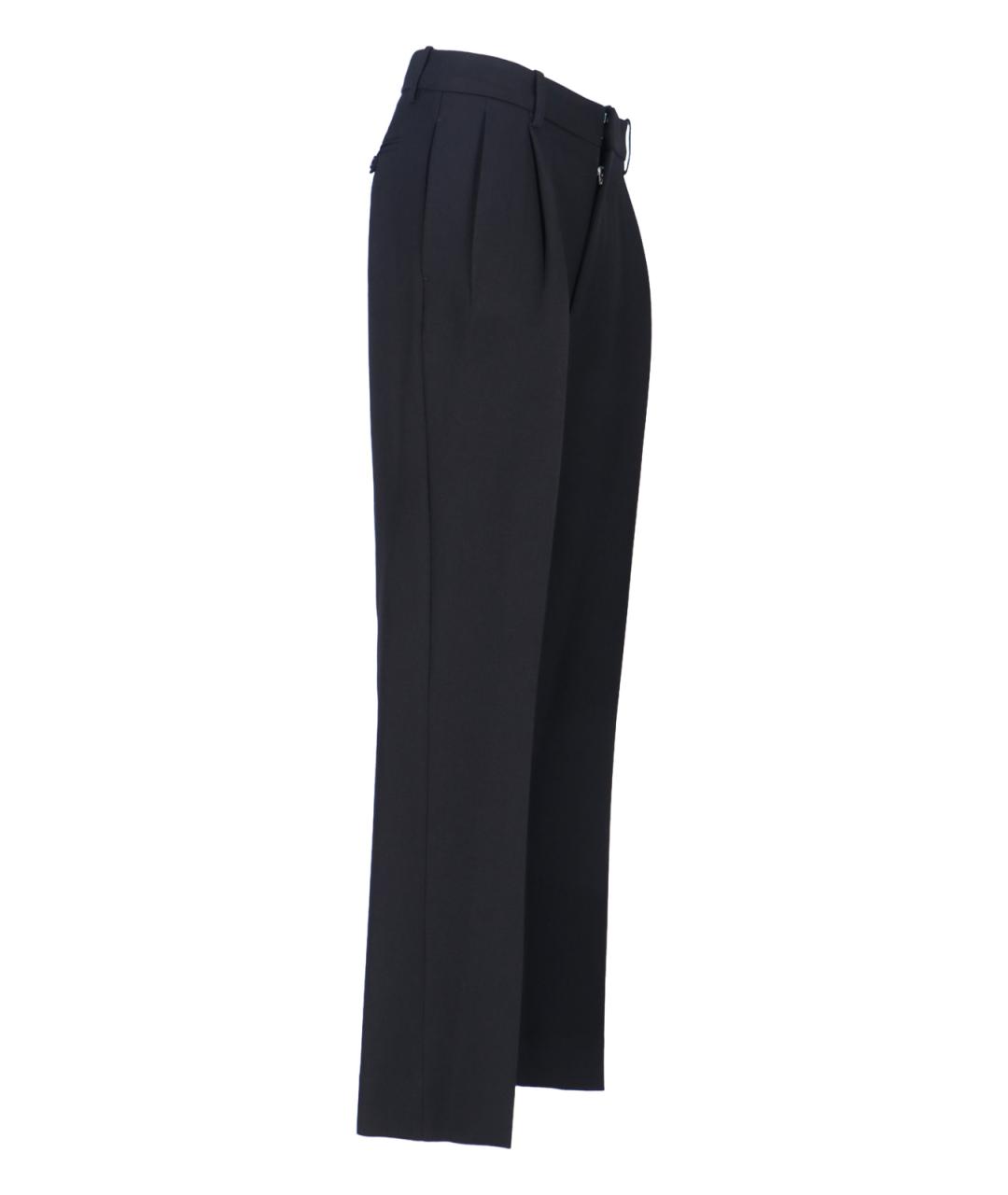 VICTORIA BECKHAM Черные шерстяные прямые брюки, фото 3