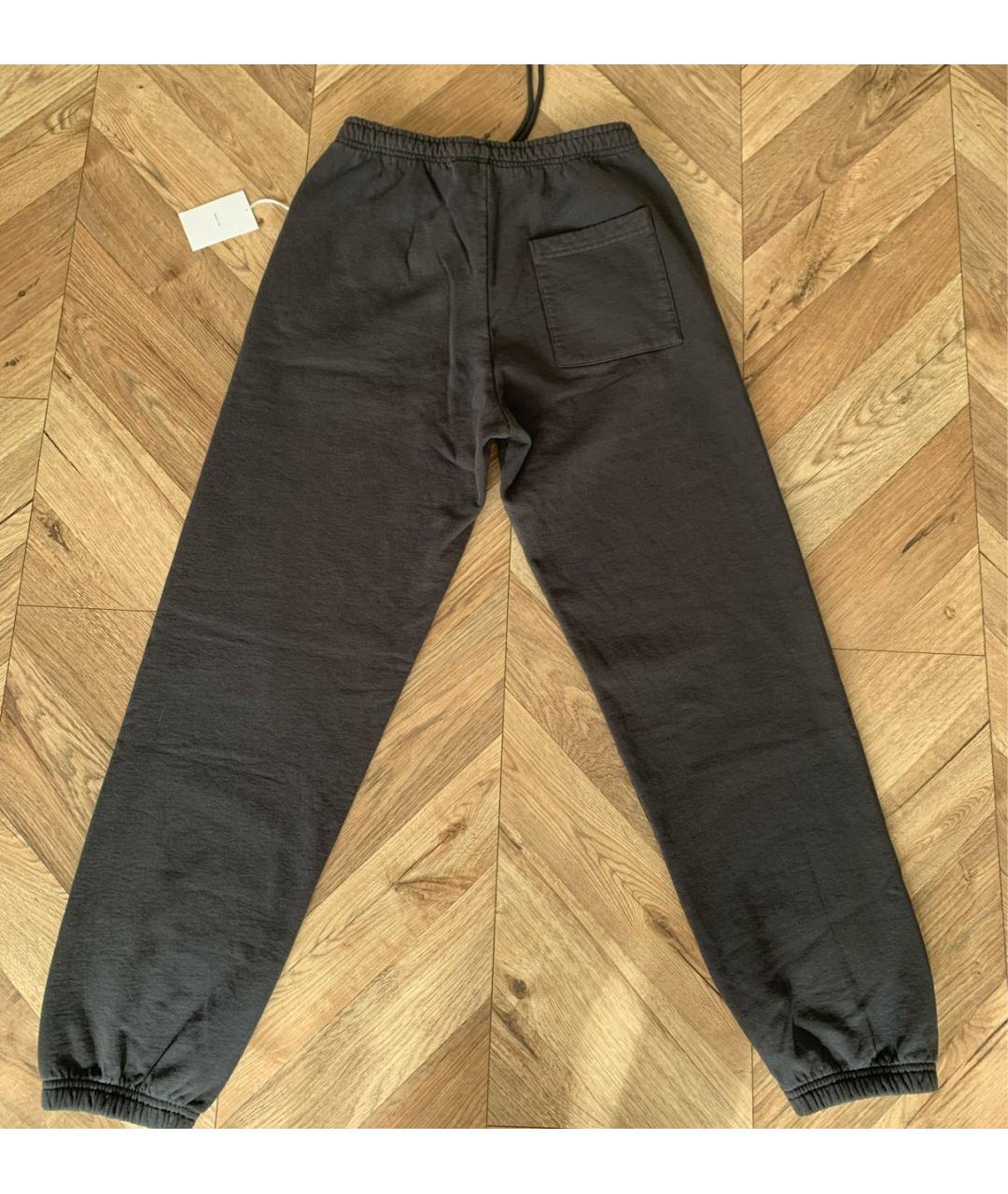 SPORTY AND RICH Черные хлопковые повседневные брюки, фото 7