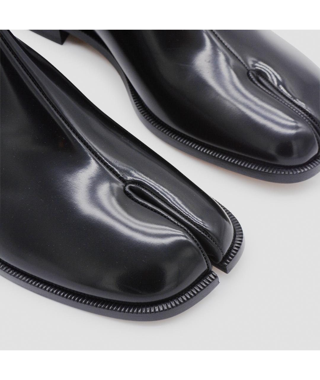 MAISON MARGIELA Черные кожаные высокие ботинки, фото 4