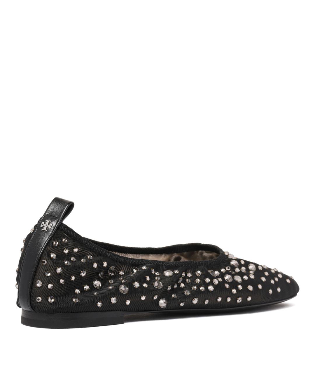 TORY BURCH Черные текстильные балетки, фото 3
