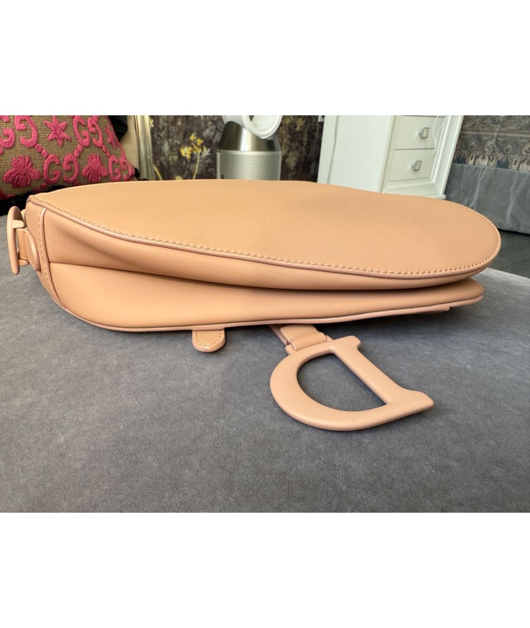 CHRISTIAN DIOR Розовая кожаная сумка с короткими ручками, фото 2