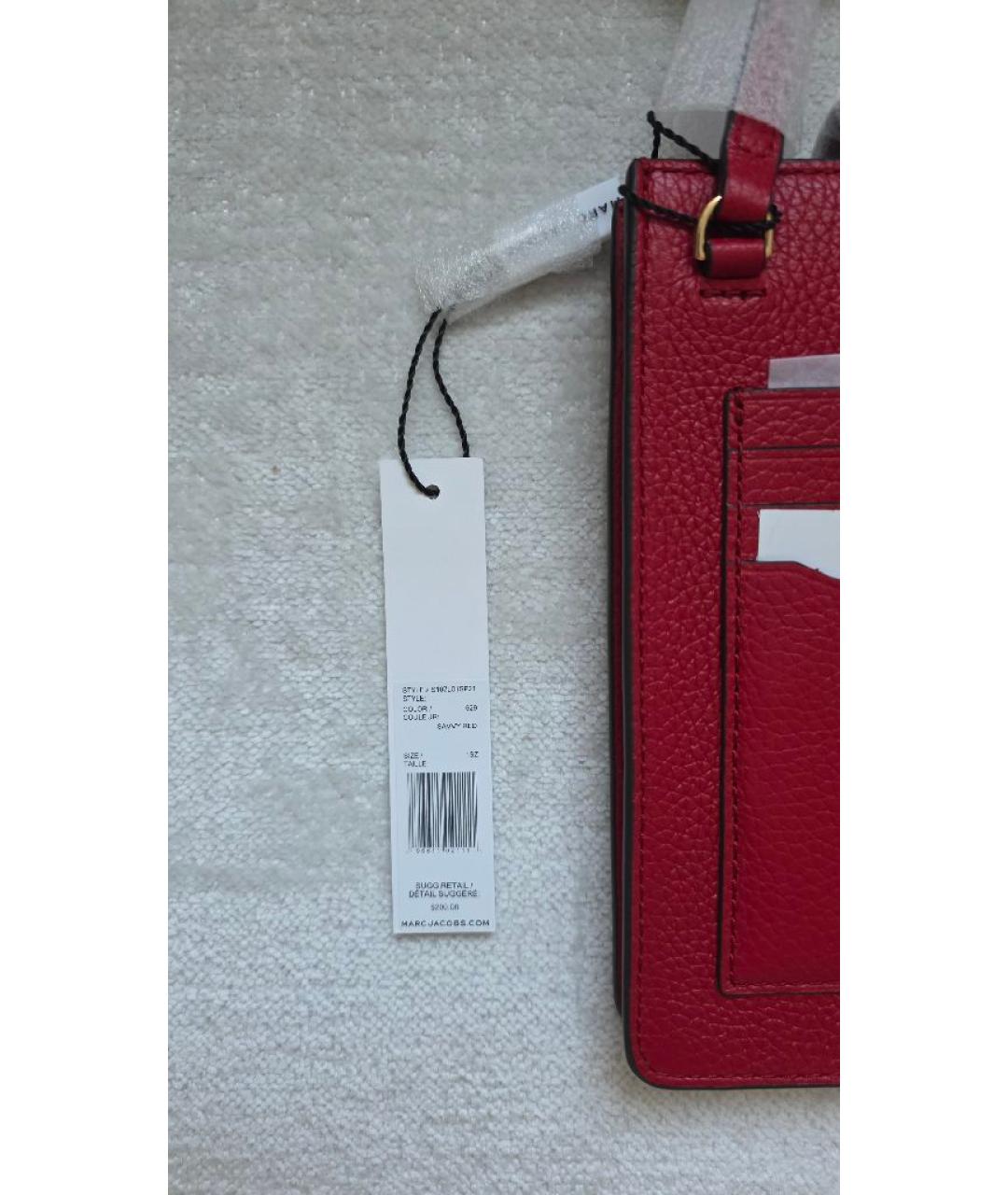 MARC JACOBS Красная кожаная сумка через плечо, фото 9