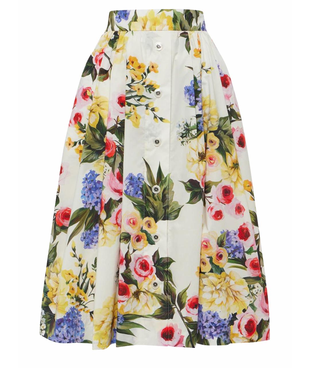 DOLCE&GABBANA Белая юбка миди, фото 5
