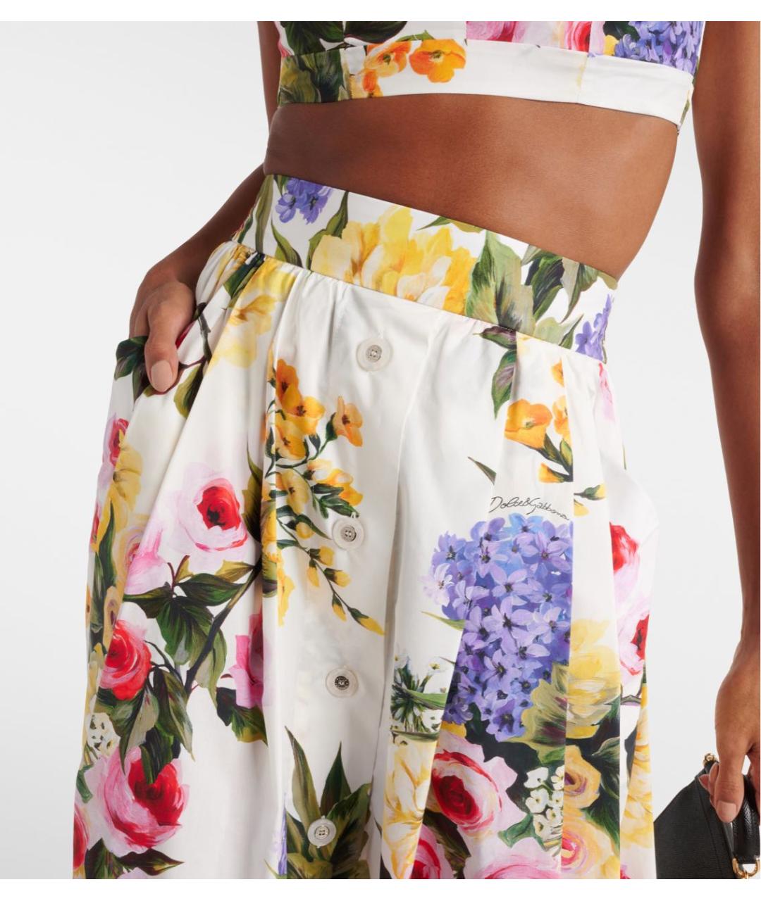 DOLCE&GABBANA Белая юбка миди, фото 3