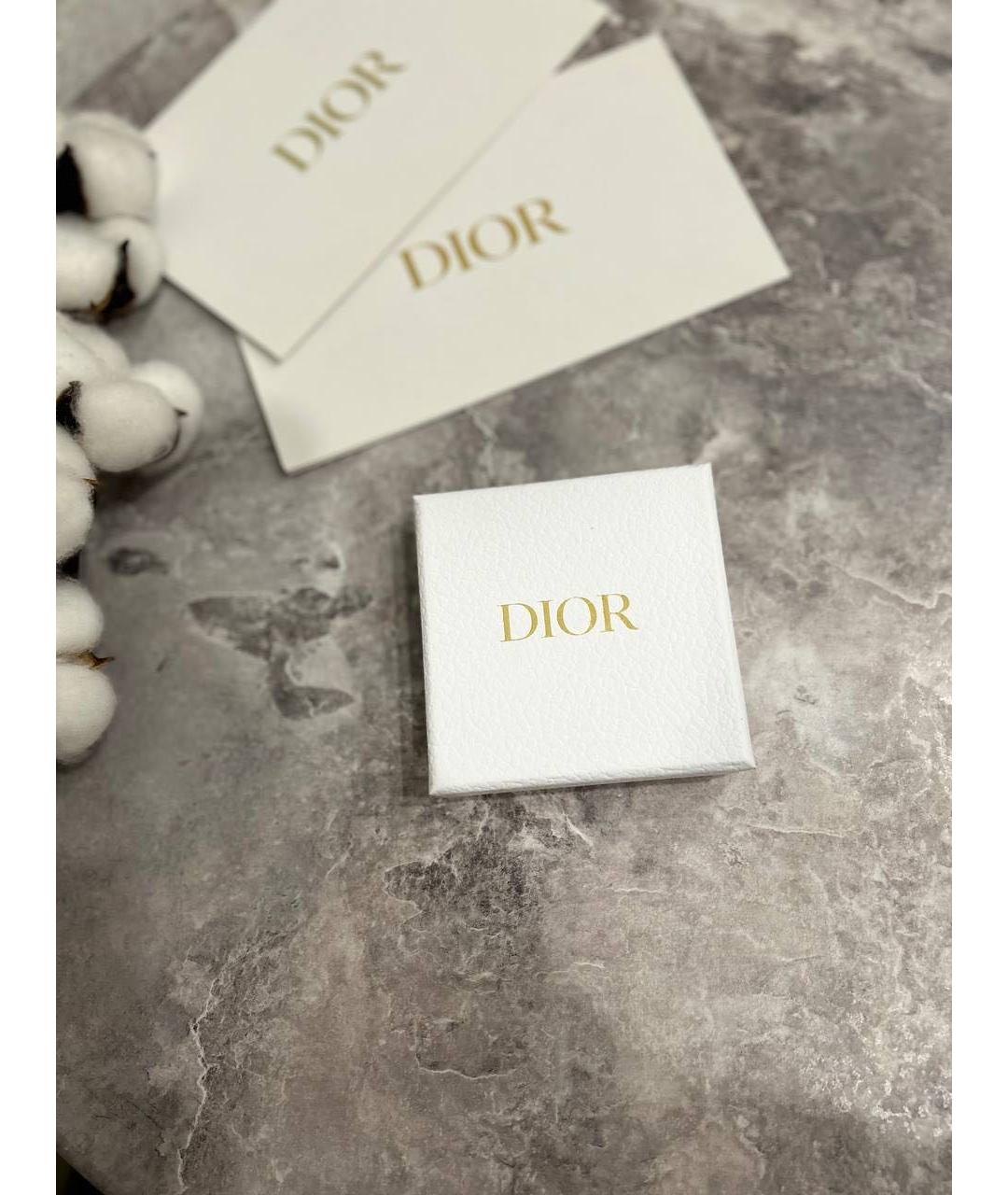 CHRISTIAN DIOR Золотые металлические серьги, фото 7