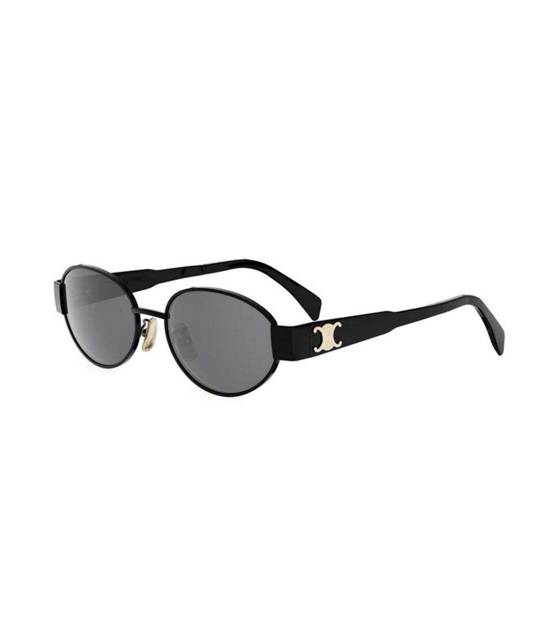 CELINE Черные металлические солнцезащитные очки, фото 1
