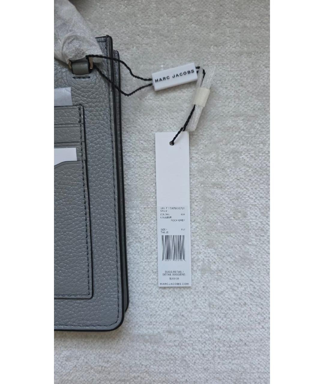 MARC JACOBS Серая кожаная сумка через плечо, фото 8