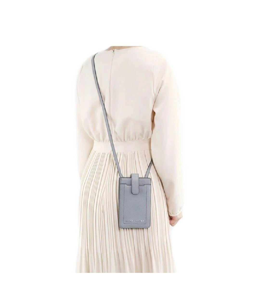 MARC JACOBS Серая кожаная сумка через плечо, фото 5