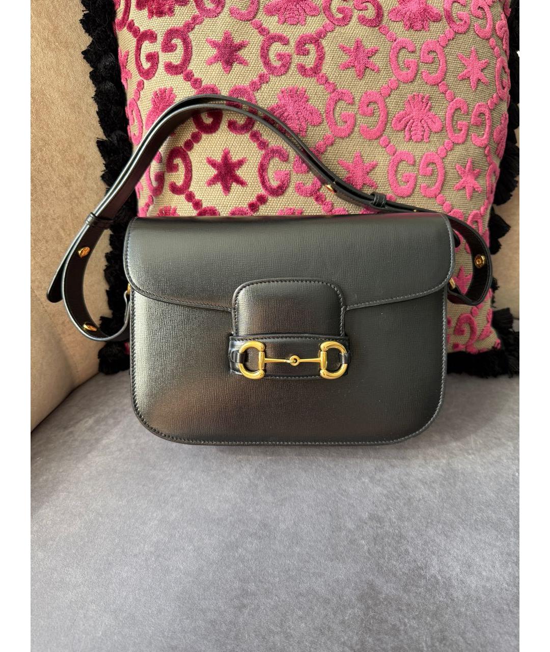 GUCCI Черная сумка через плечо из лакированной кожи, фото 8