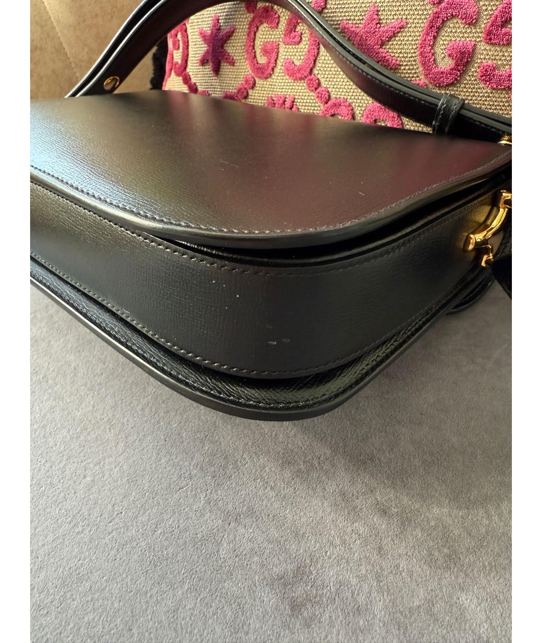 GUCCI Черная сумка через плечо из лакированной кожи, фото 5