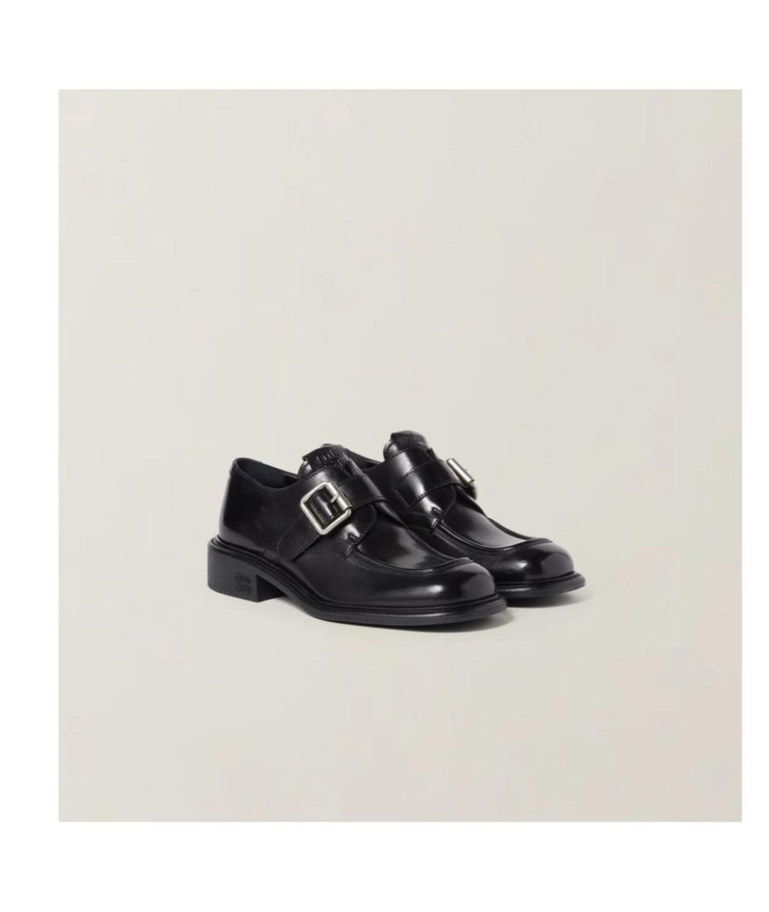 MIU MIU Черные кожаные лоферы, фото 8