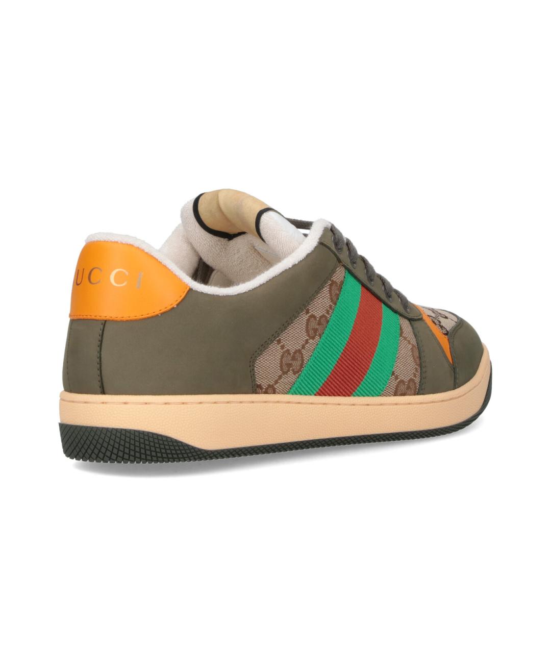 GUCCI Зеленые низкие кроссовки / кеды, фото 4