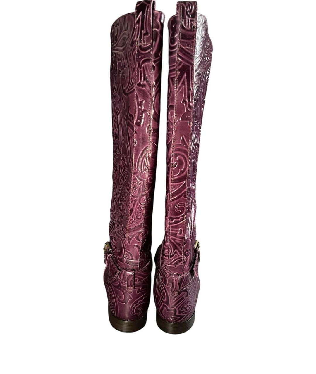 ETRO Фиолетовые кожаные сапоги, фото 2