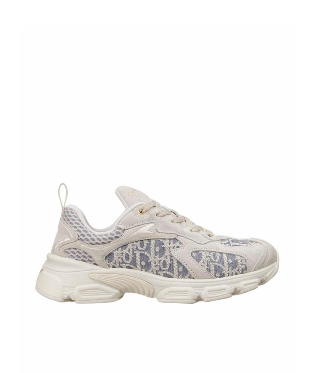 CHRISTIAN DIOR Бежевые замшевые кроссовки, фото 1