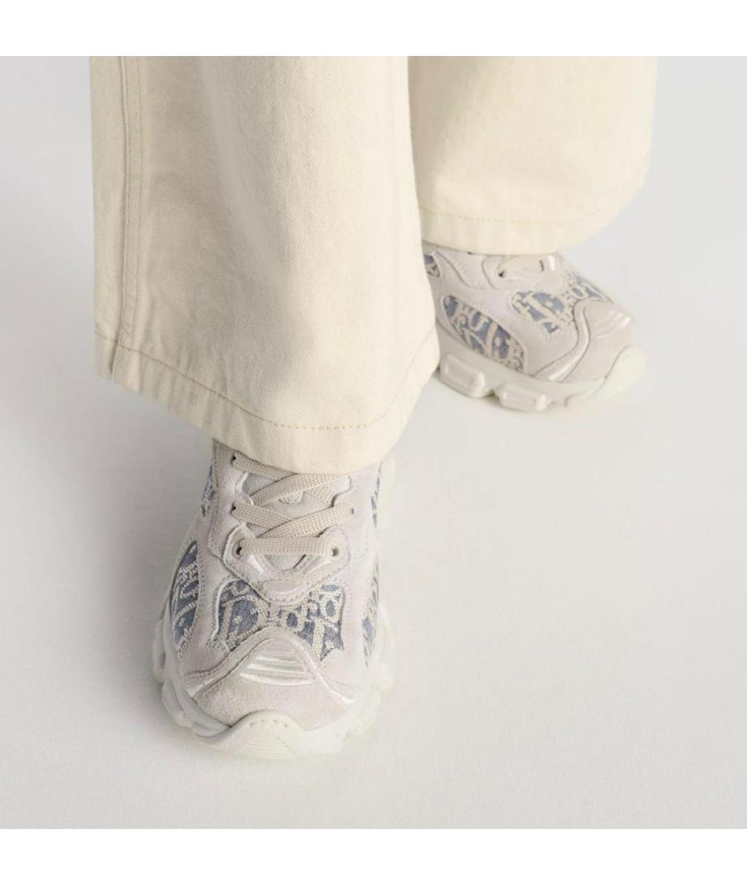 CHRISTIAN DIOR Бежевые замшевые кроссовки, фото 4