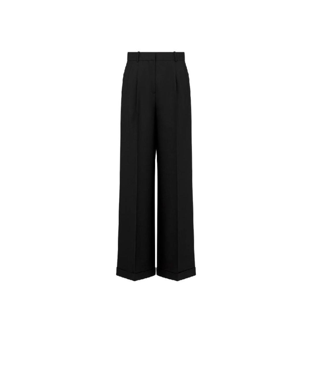 CHRISTIAN DIOR Черные шерстяные прямые брюки, фото 1