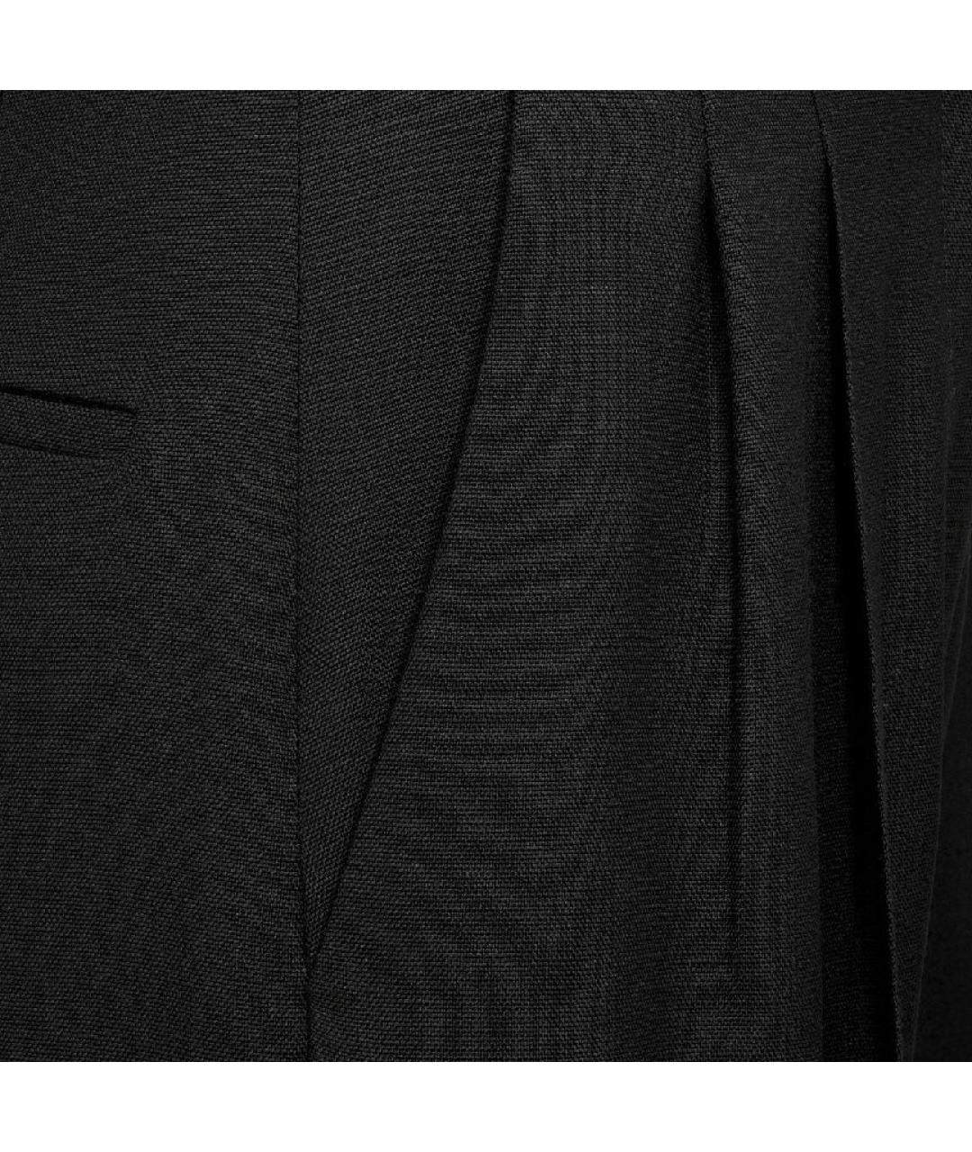 CHRISTIAN DIOR Черные шерстяные прямые брюки, фото 3