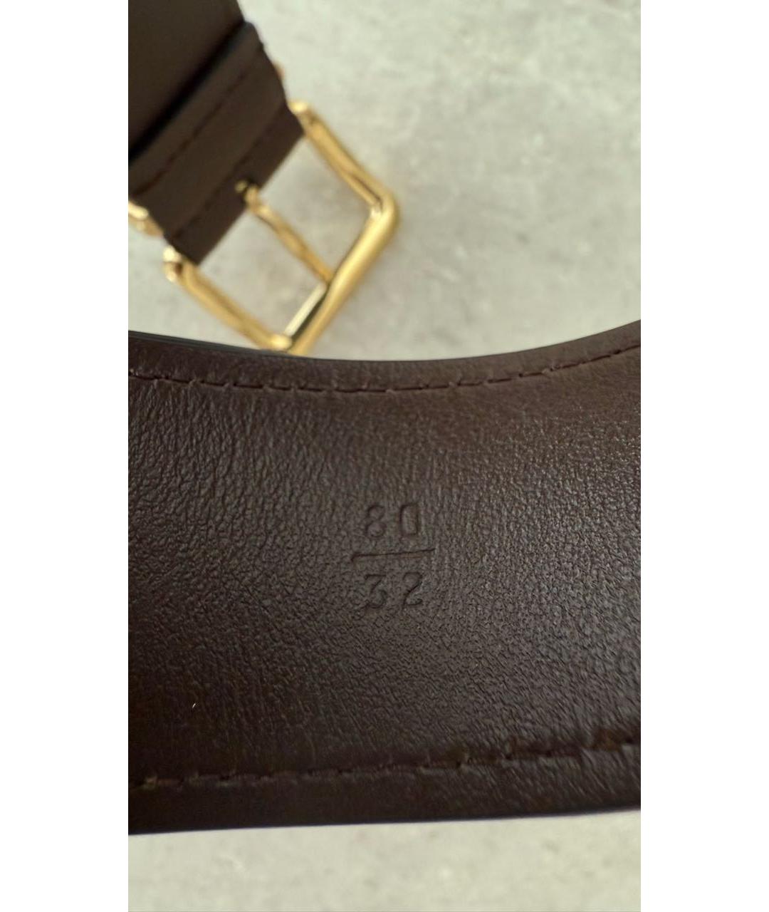 MIU MIU Коричневый кожаный ремень, фото 5