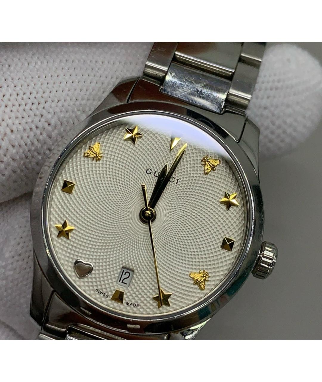 GUCCI Серебряные часы, фото 2