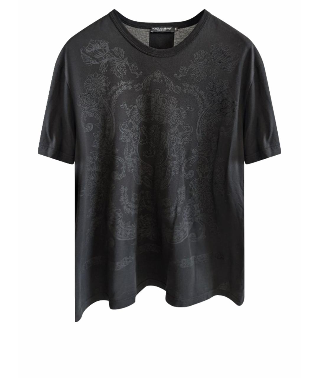 DOLCE&GABBANA Черная хлопковая футболка, фото 1