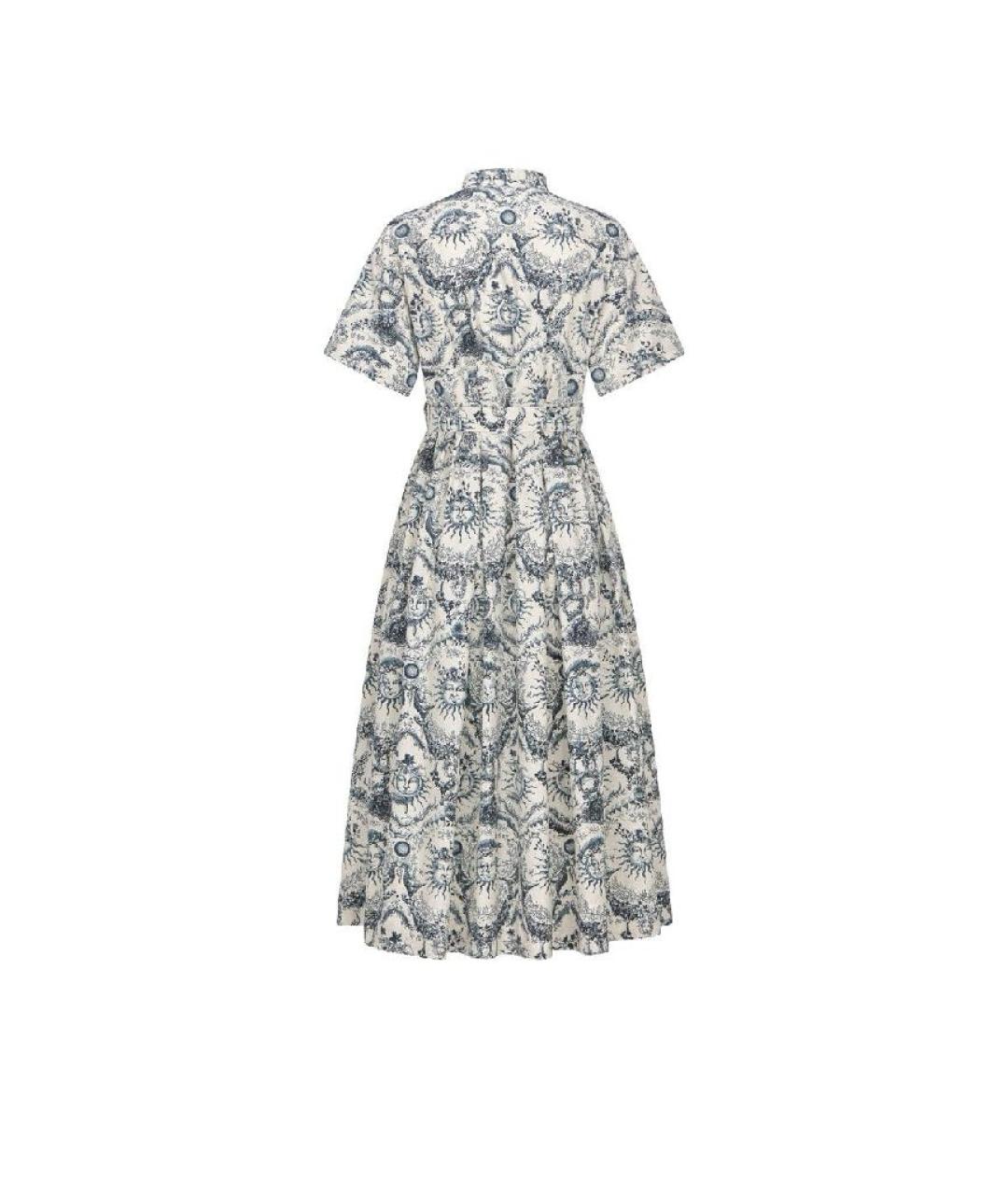 CHRISTIAN DIOR Белое хлопковое повседневное платье, фото 2