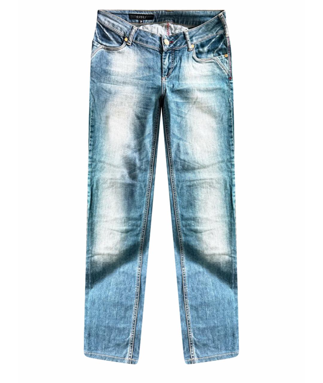 GUCCI Голубые прямые джинсы, фото 1