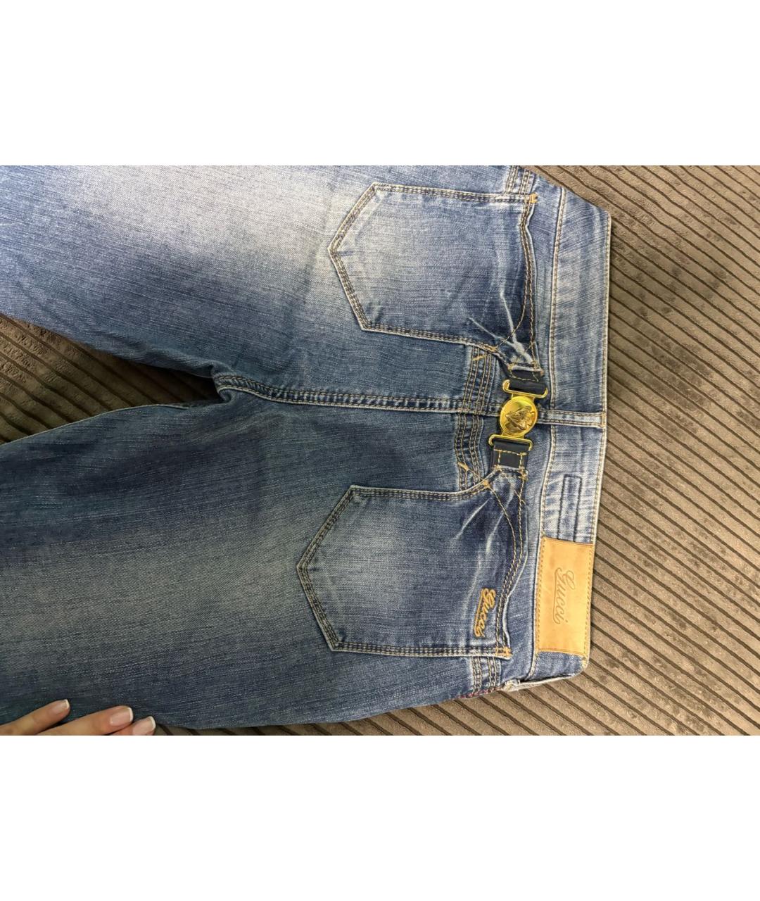 GUCCI Голубые прямые джинсы, фото 8