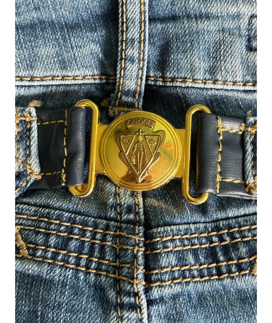 GUCCI Голубые прямые джинсы, фото 3