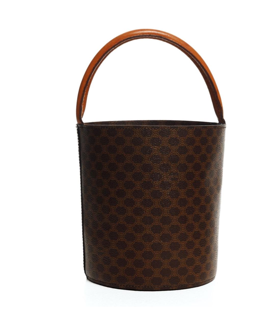 CELINE Коричневая сумка с короткими ручками, фото 2