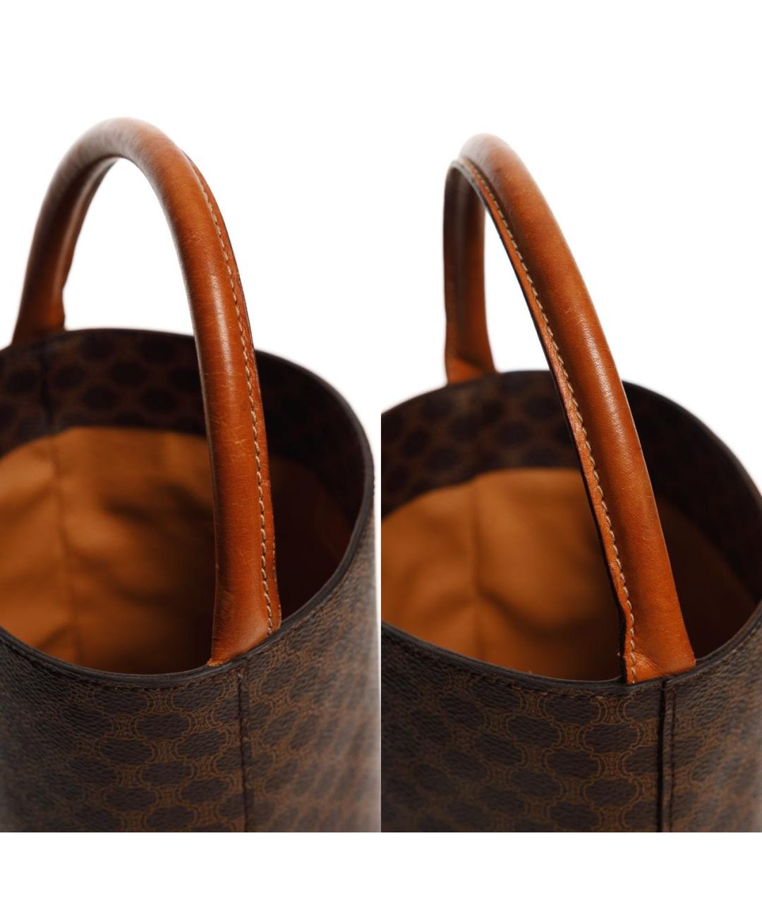 CELINE Коричневая сумка с короткими ручками, фото 4