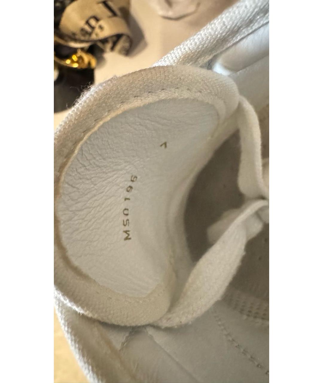 LOUIS VUITTON Белые кожаные низкие кроссовки / кеды, фото 5