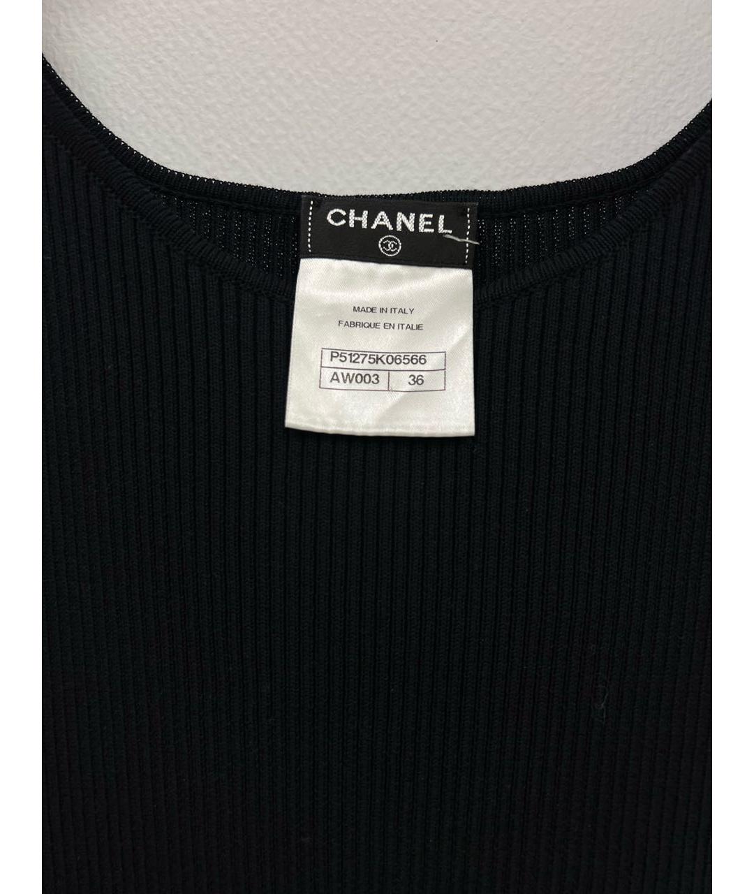 CHANEL Темно-синий хлопковый сарафан, фото 3