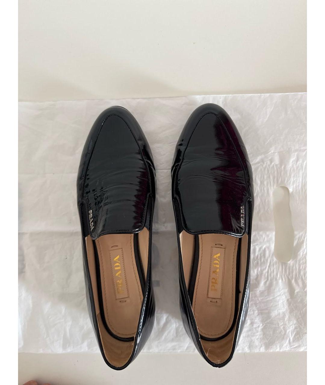 PRADA Черные лоферы из лакированной кожи, фото 6