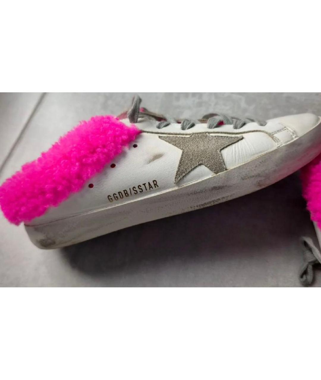 GOLDEN GOOSE DELUXE BRAND Розовые кожаные мюли, фото 10