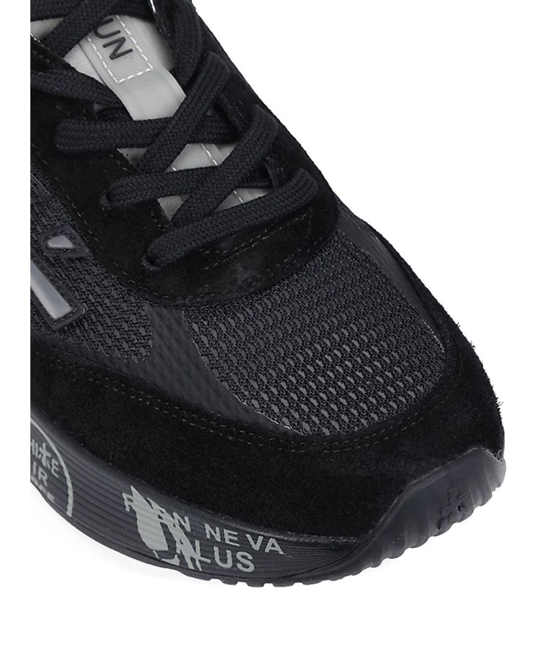 PREMIATA Черные замшевые низкие кроссовки / кеды, фото 3