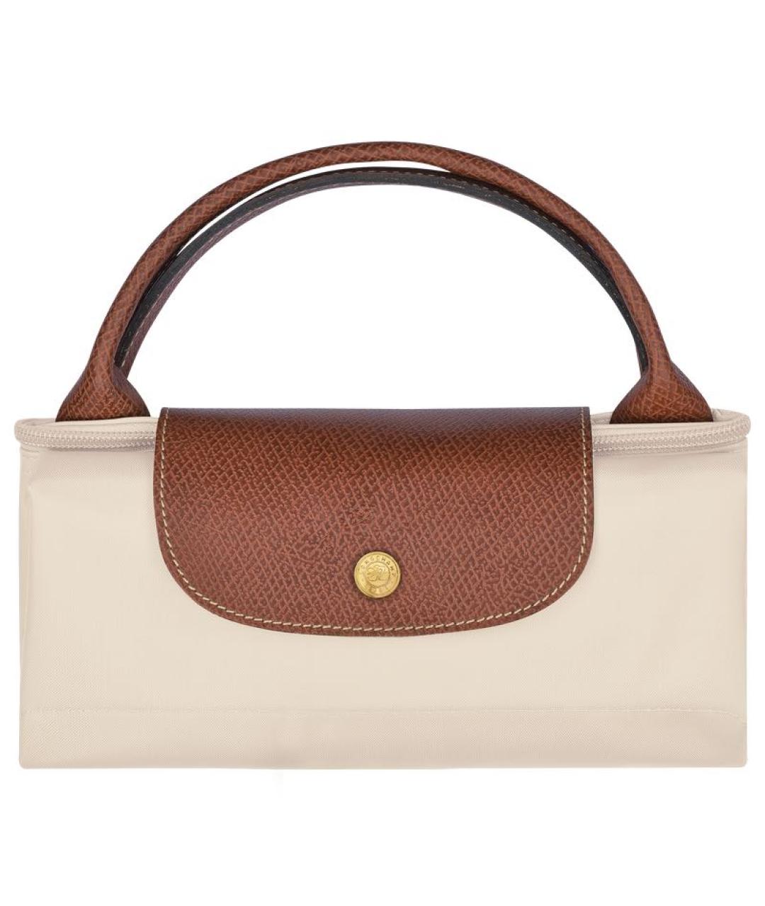 LONGCHAMP Белая кожаная дорожная/спортивная сумка, фото 6