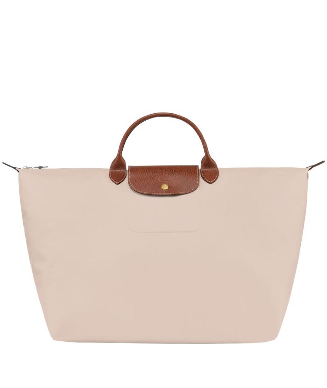 LONGCHAMP Белая кожаная дорожная/спортивная сумка, фото 1